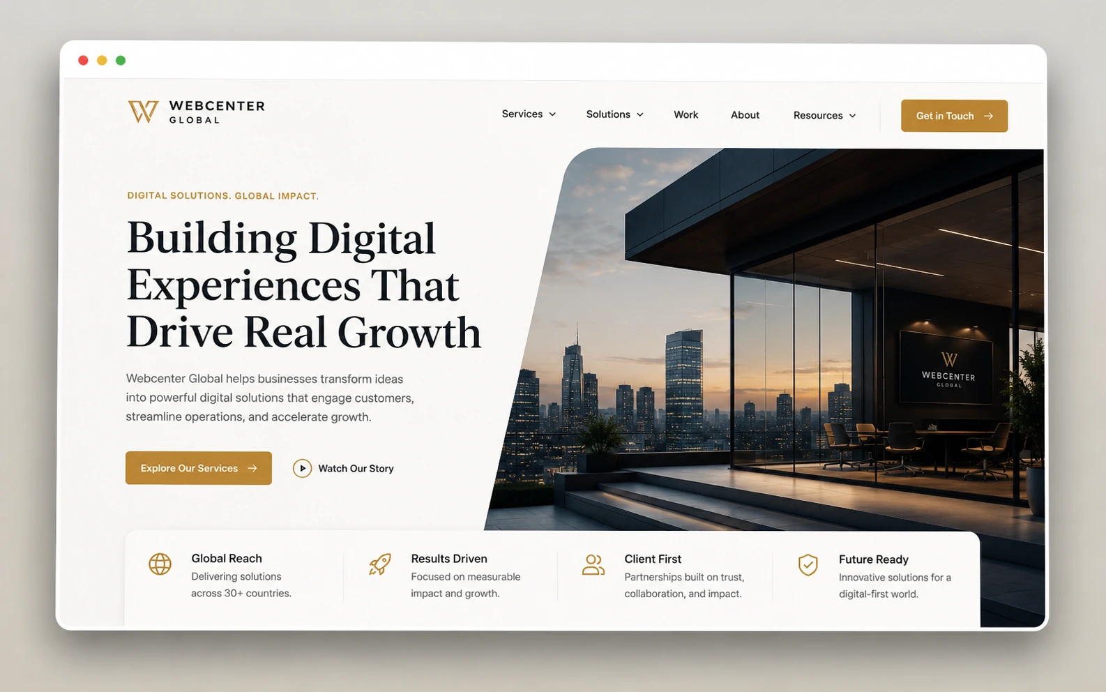 Webcenter Global complete website design service